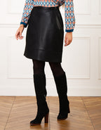 Jupe effet simili noir - image 1