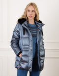 Doudoune satinée bleu - image 1