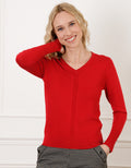 Pull col V rouge - image 1