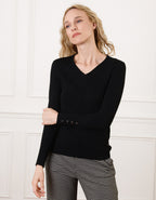Pull col V noir - image 1