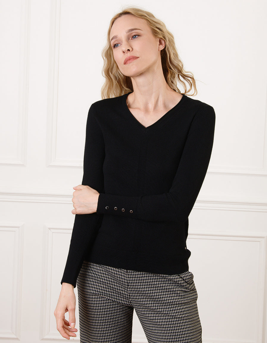 Pull col V noir - image 1