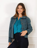 Veste courte chic bleu - image 1