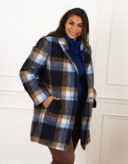 Manteau laine carreaux - image 1