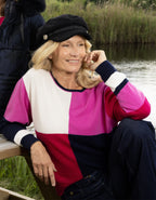 Pull patch rose et rouge - image 1