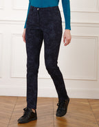 Pantalon slim motif bleu - image 1