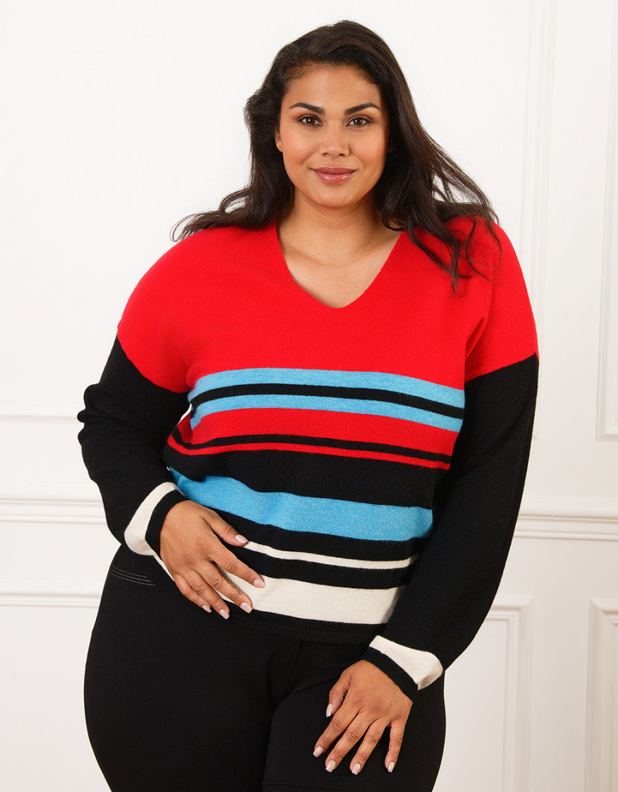 Pull rayures multicolores - image 1