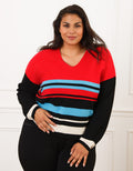 Pull rayures multicolores - image 1