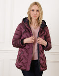 Parka satinée prune - image 1