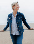 Veste jean coton bleu - image 1
