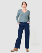 Jean large coton bleu - image 2