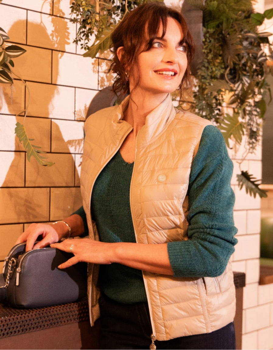 Veste sans manches beige - image 1