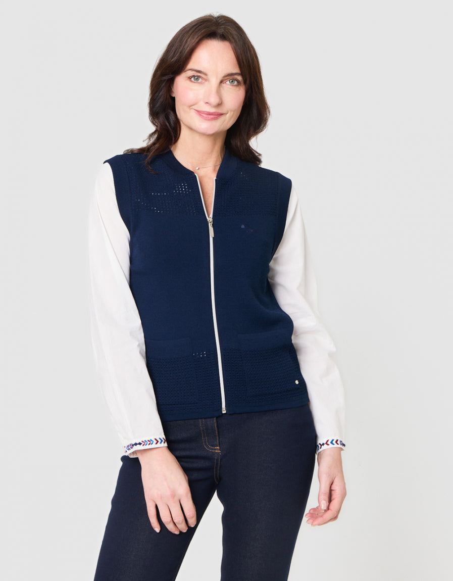Gilet sans manches marine - image 1