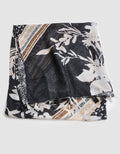 Foulard motif floral noir - image 1