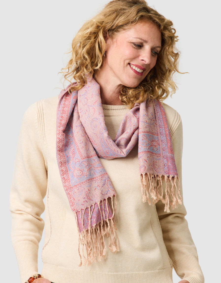 Foulard imprimé rose - image 1