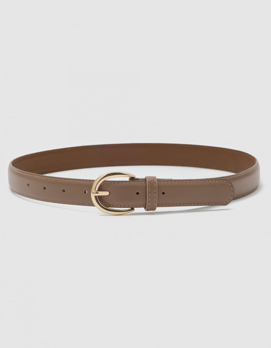 Ceinture cuir beige - image 1