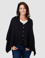 Poncho maille noir - image 1