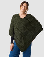 Poncho maille vert kaki - image 1