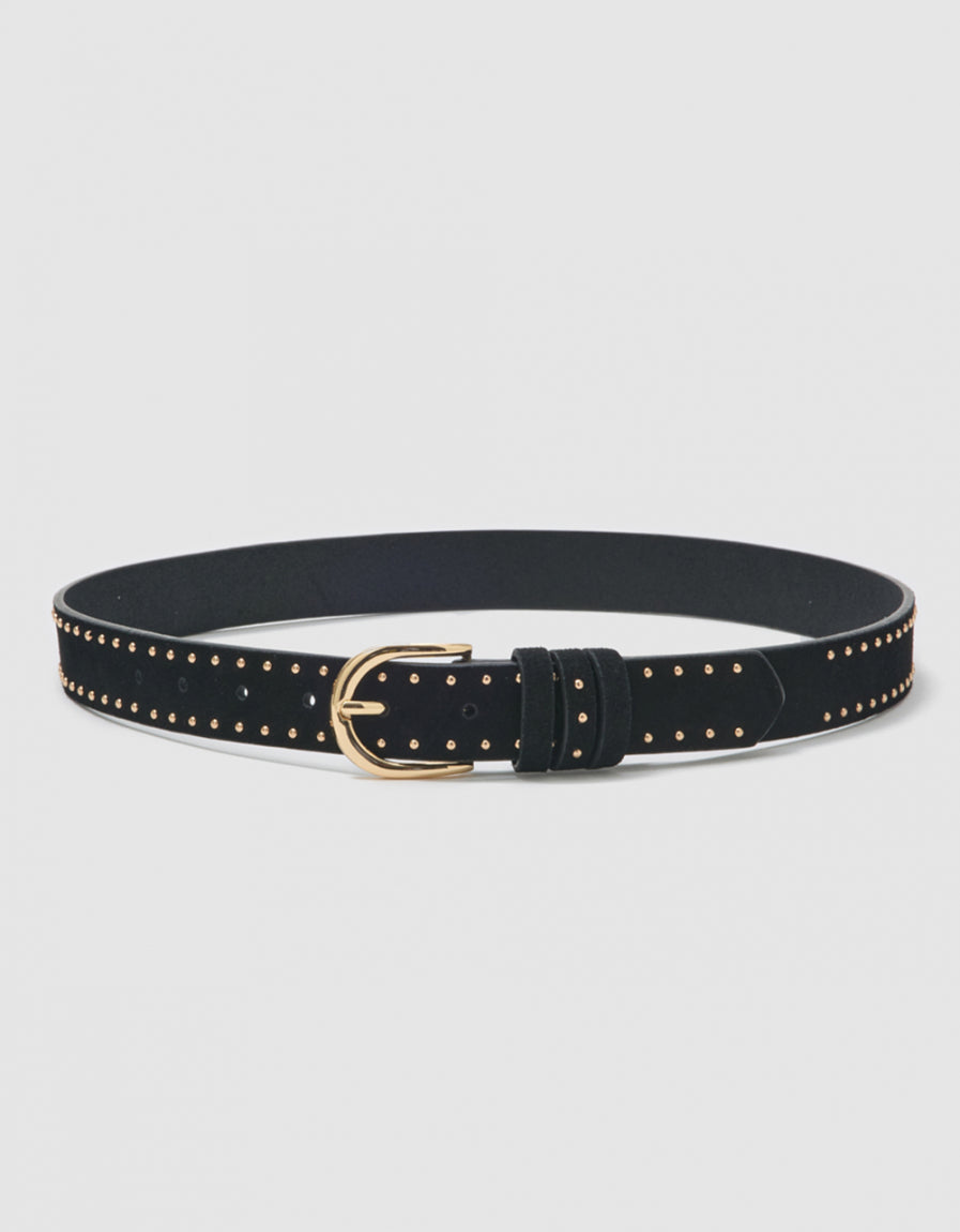 Ceinture clous cuir noir - image 1