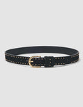 Ceinture clous cuir noir - image 1