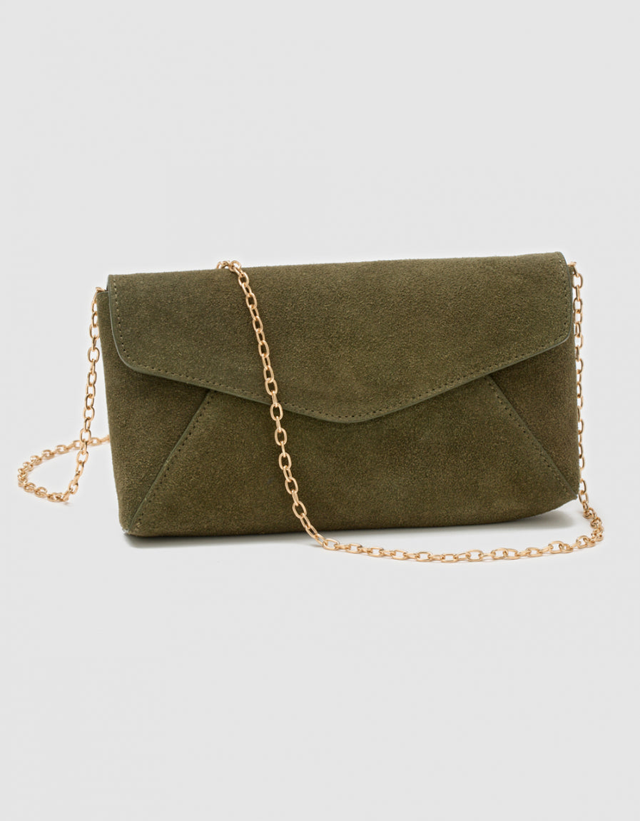 Sac bandoulière cuir kaki - image 1