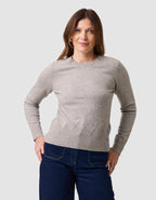 Pull maille modal taupe - image 1