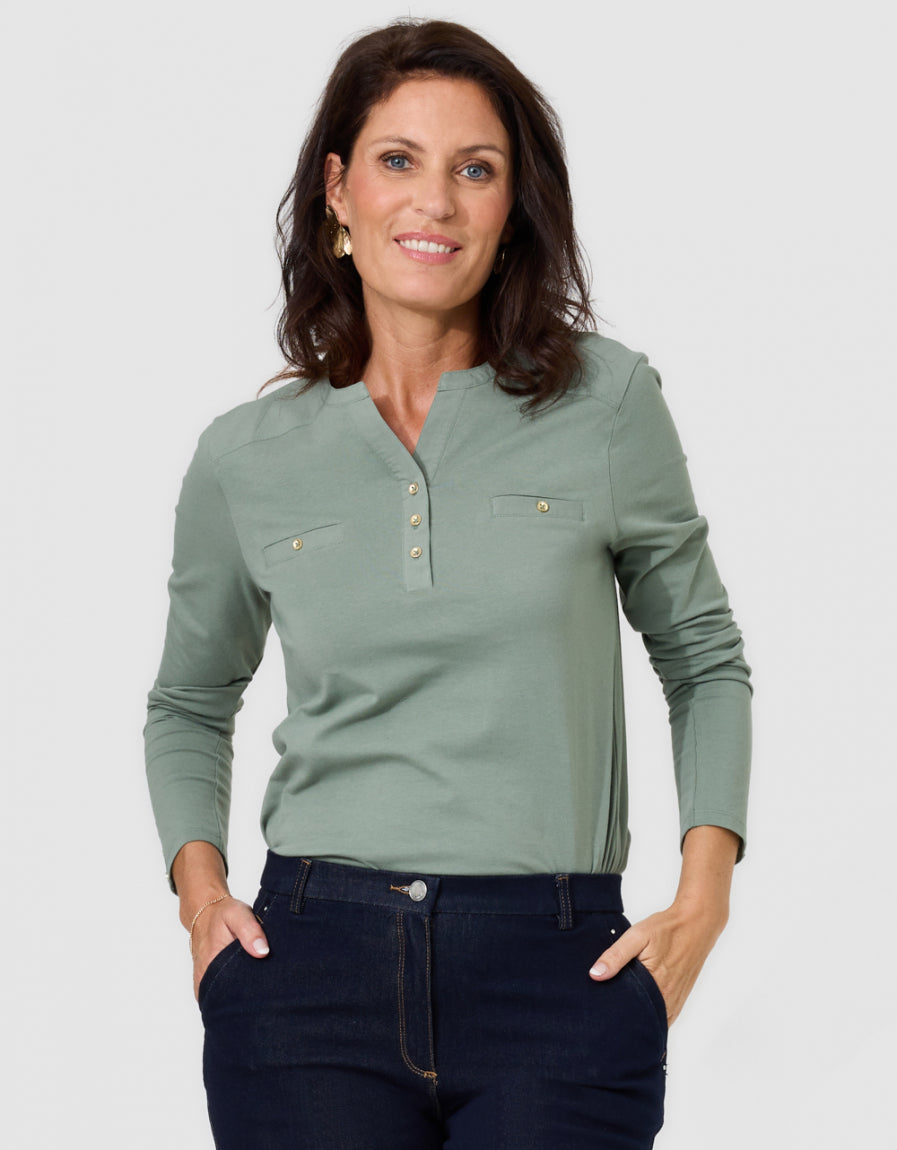 T-shirt coton vert - image 1