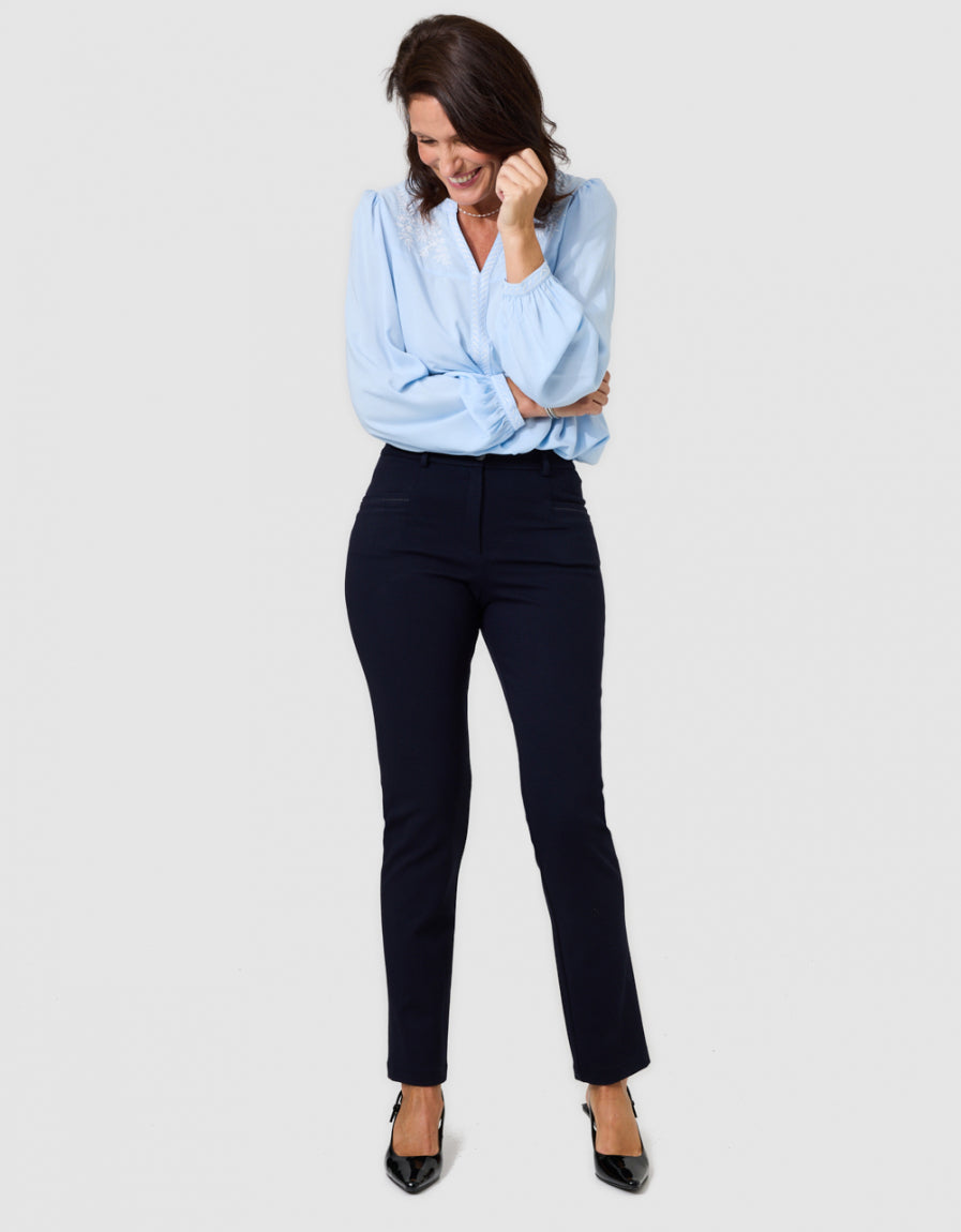 Pantalon stretch marine - image 1