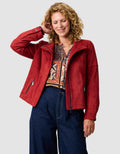 Veste velours rouge - image 1