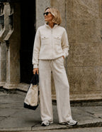 Pantalon maille écru - image 1
