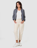 Jean mom 7/8è coton beige - image 1