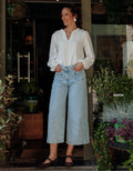 Jean large 7/8 bleu clair - image 1