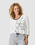 T-shirt imprimé écru - image 1