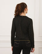 T-shirt noir brillant - image 2