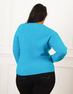 Pull chaud bleu turquoise - image 2