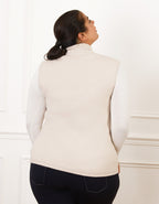 Gilet sans manches beige - image 2