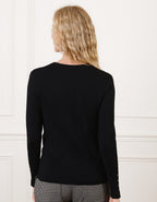 Pull col V noir - image 2