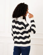 Pull écru maille ajourée - image 2
