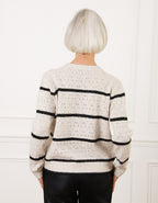 Cardigan laine rayures - image 2