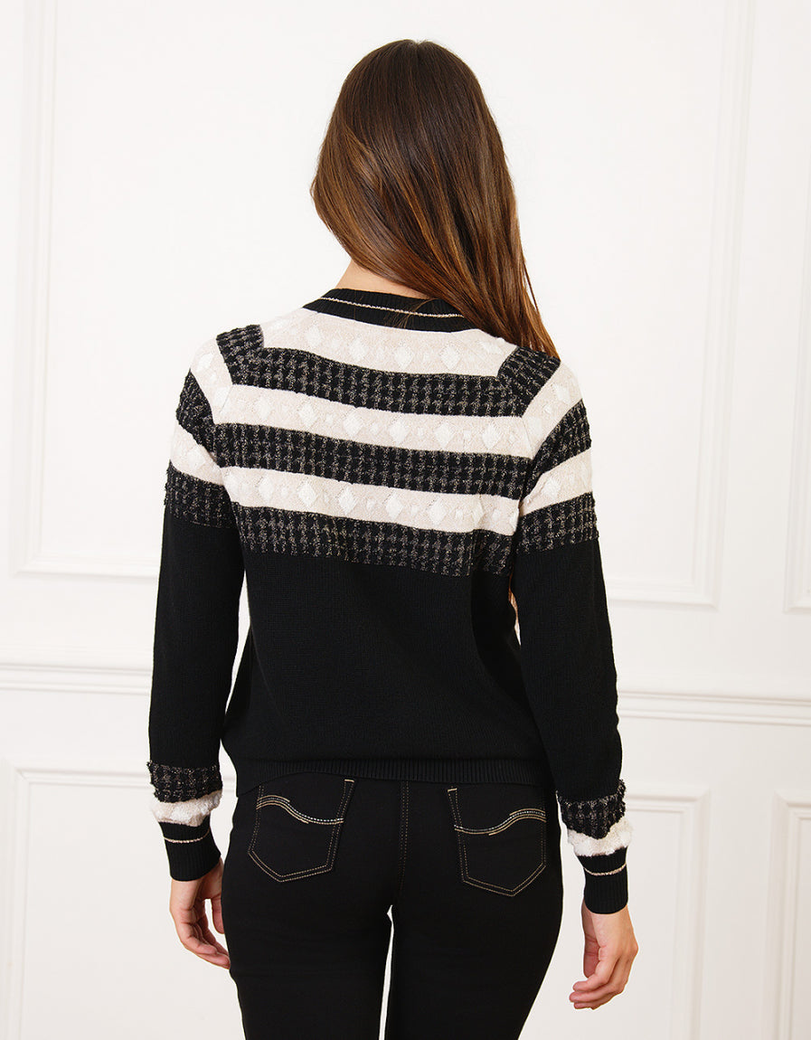 Pull chaud noir fantaisie - image 2