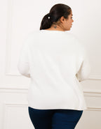 Pull écru maille torsadée - image 2