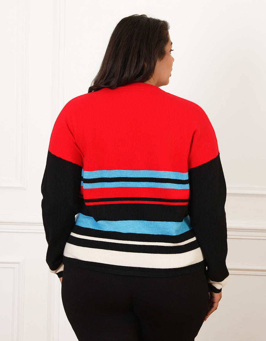 Pull rayures multicolores - image 2