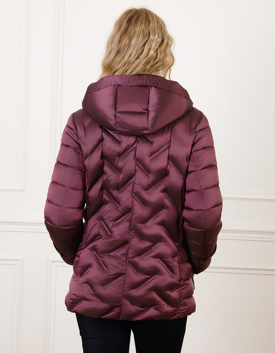 Parka satinée prune - image 2