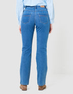 Jean flare coton bleu - image 3
