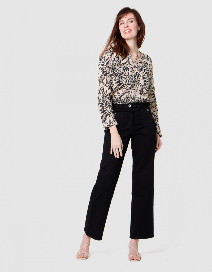 Chemisier coton beige - image 3