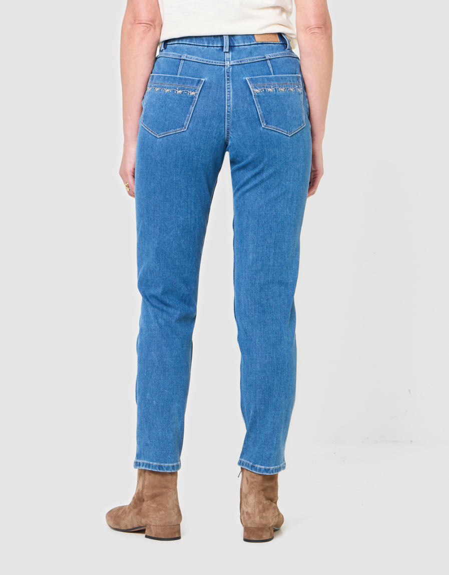 Jean regular coton bleu - image 2