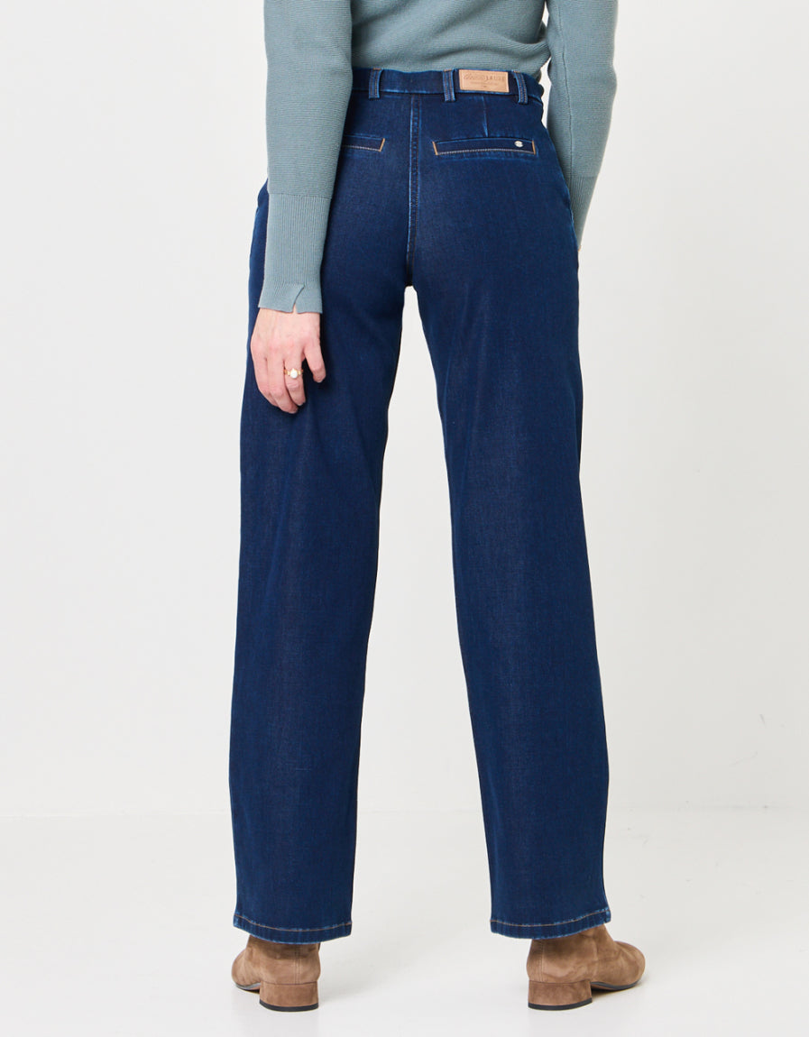 Jean large coton bleu - image 3