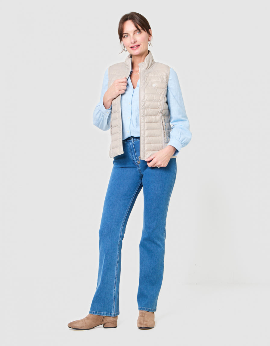 Veste sans manches beige - image 3