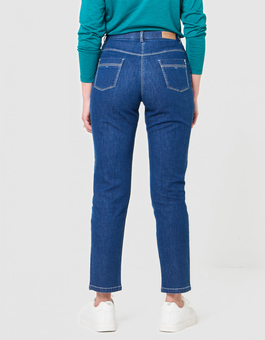 Jean regular 7/8è bleu - image 2