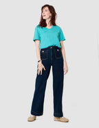 T-shirt coton modal bleu - image 2