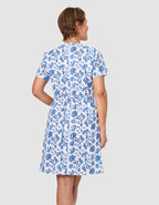 Robe motif coton bleu - image 2